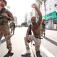 A demonstrator kneels during a march in response to George Floyd’s death on June 2, 2020, in Los Angeles, California.
